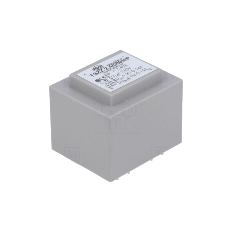 Transformator: încapsulat; 2,4VA; 230VAC; 9V; 9V; 133mA; 133mA; PCB
