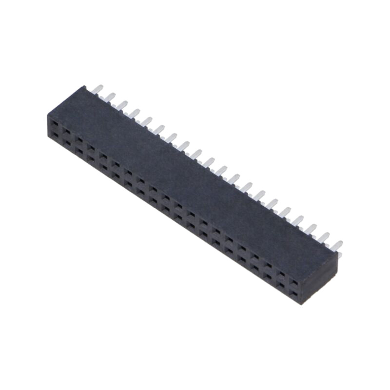 Conector: şiruri pini; mamă; PIN: 40; 2,54mm; aurit; THT; soclu