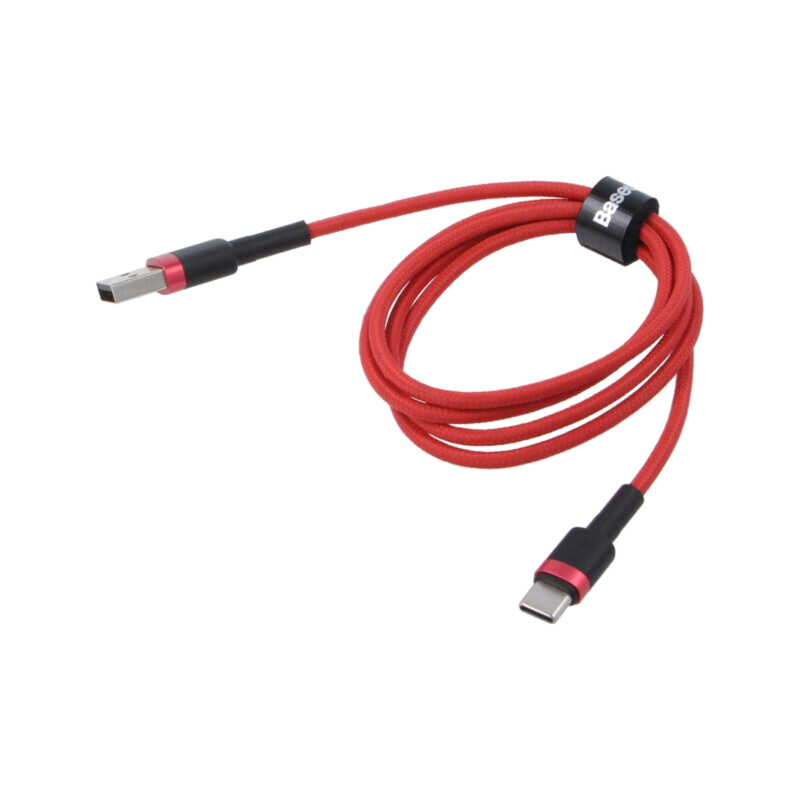 Cablu; High Speed,USB 2.0; USB A mufă,USB C mufă; 1m; roşu; 3A
