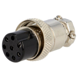 Conector: pentru microfoane; mufă; mamă; PIN: 8; pe cablu; drept