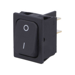 ROCKER; DPST; Poz: 2; OFF-ON; 20A/250VAC; neagră; IP40; fără; 1832