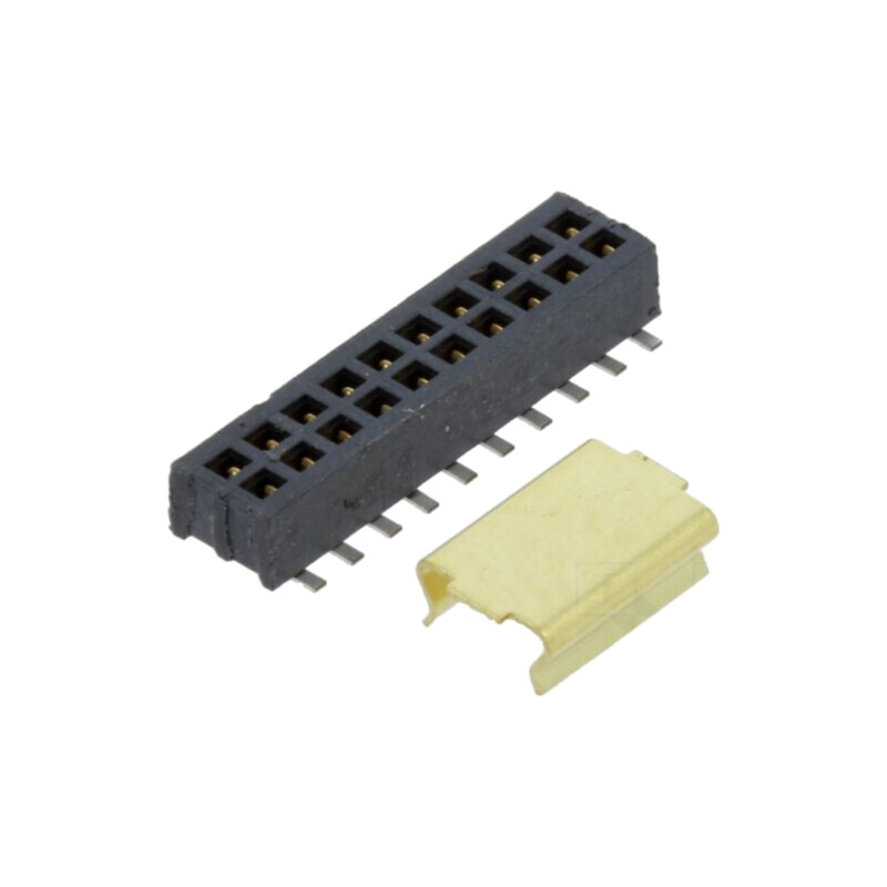 Conector: şiruri pini; mamă; PIN: 20; 1,27mm; gold flash; SMT; soclu
