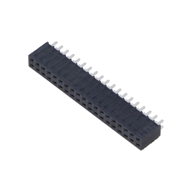 Conector: şiruri pini; mamă; PIN: 38; 2,54mm; aurit; THT; soclu