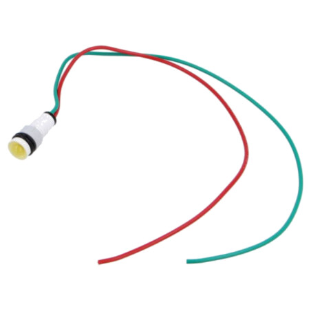 Lampă de control: LED; convex; galbenă; 24VDC; 24VAC; Ø10mm
