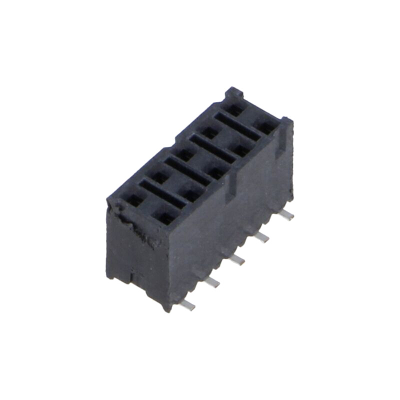 Conector: şiruri pini; mamă; PIN: 10; 2,54mm; aurit; SMT; soclu Conector: şiruri pini; mamă; PIN: 10; 2,54mm; aurit; SMT; soclu