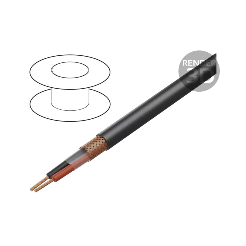 Cablu: cablu pt.difuzor; 2x1mm2; litat; OFC; negru; PVC FirestoP®