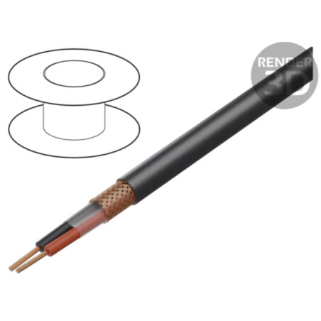 Cablu: cablu pt.difuzor; 2x1mm2; litat; OFC; negru; PVC FirestoP®