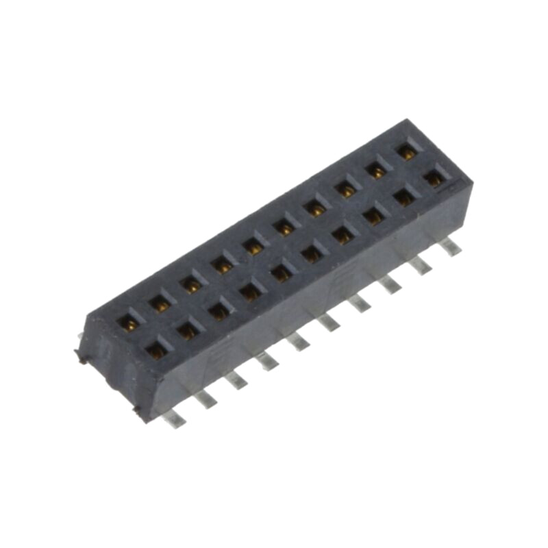 Conector: şiruri pini; mamă; PIN: 20; 1,27mm; aurit; SMT; soclu