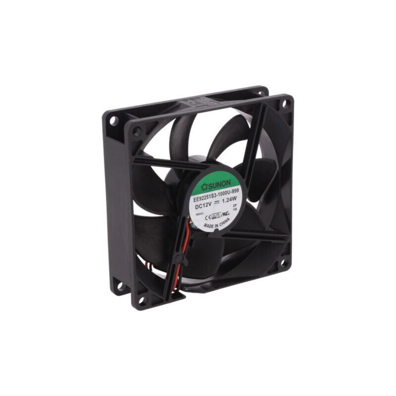 Ventilator: DC; axial; 12VDC; 92x92x25mm; 66,76m3/h; 28dBA; glisare