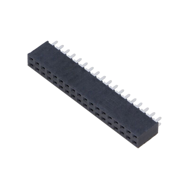 Conector: şiruri pini; mamă; PIN: 36; 2,54mm; aurit; THT; soclu