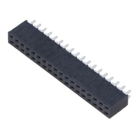 Conector: şiruri pini; mamă; PIN: 36; 2,54mm; aurit; THT; soclu