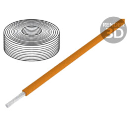Cablu; LifY-Toy; litat; Cu; 0,04mm2; PVC; portocalie; 60V; 10m