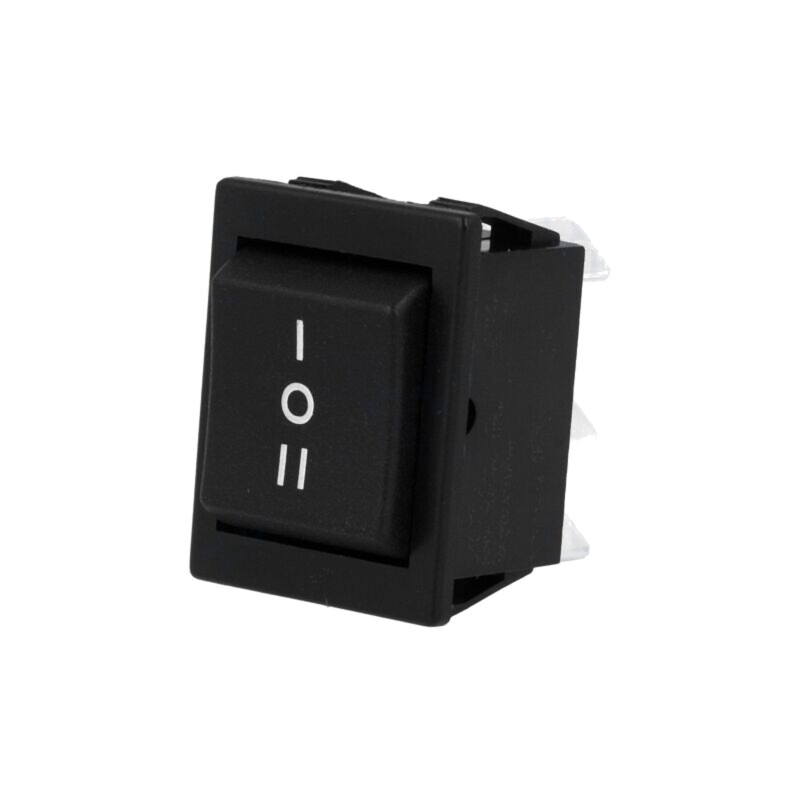 ROCKER; DP3T; Poz: 3; (ON)-OFF-(ON); 16A/250VAC; 20A/28VDC; neagră