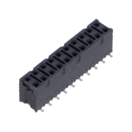 Conector: şiruri pini; mamă; PIN: 20; 2,54mm; aurit; SMT; soclu; rolă