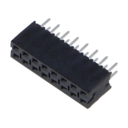 Conector: şiruri pini; soclu; tată; PIN: 16; drept; 2,54mm; THT; 2x8