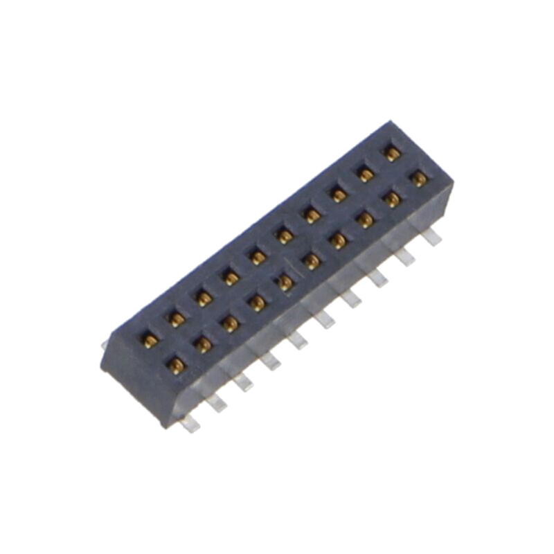Conector: şiruri pini; mamă; PIN: 20; 1,27mm; gold flash; SMT; soclu