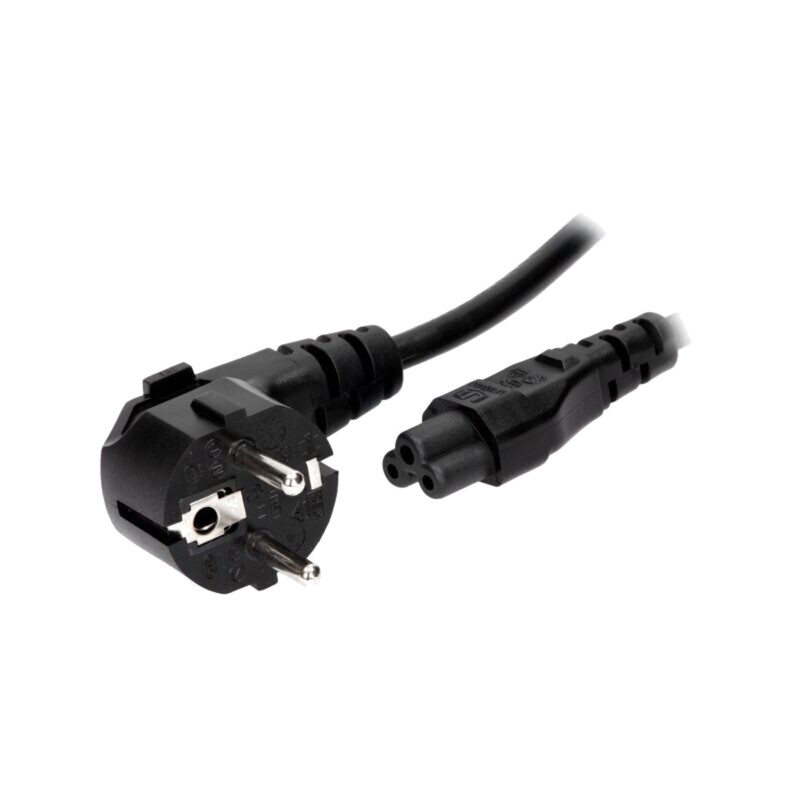 Cablu; 3x0,75mm2; CEE 7/7 (E/F) ştecăr în unghi,IEC C5 mamă