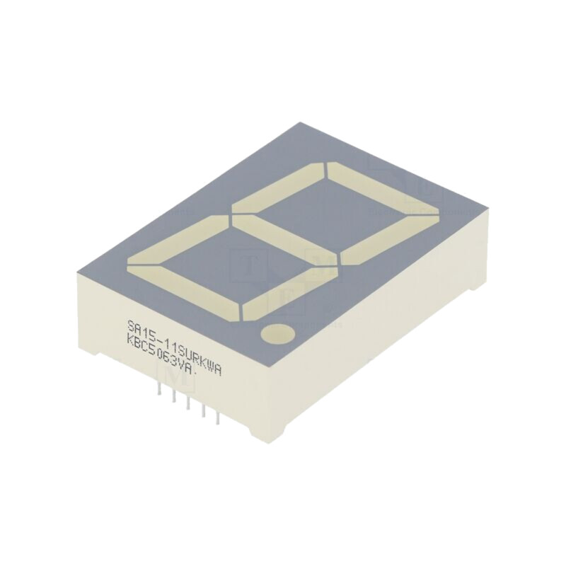 Afişaj: LED; cu 7 segmente; 38,1mm; 1,5"; Nr.car: 1; roşie; anod Afişaj: LED; cu 7 segmente; 38,1mm; 1,5"; Nr.car: 1; roşie; anod