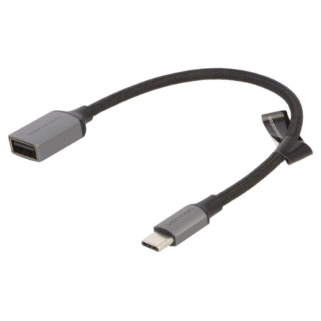 Cablu; USB 2.0; USB A soclu,USB C mufă; nichelat; 0,15m; gri