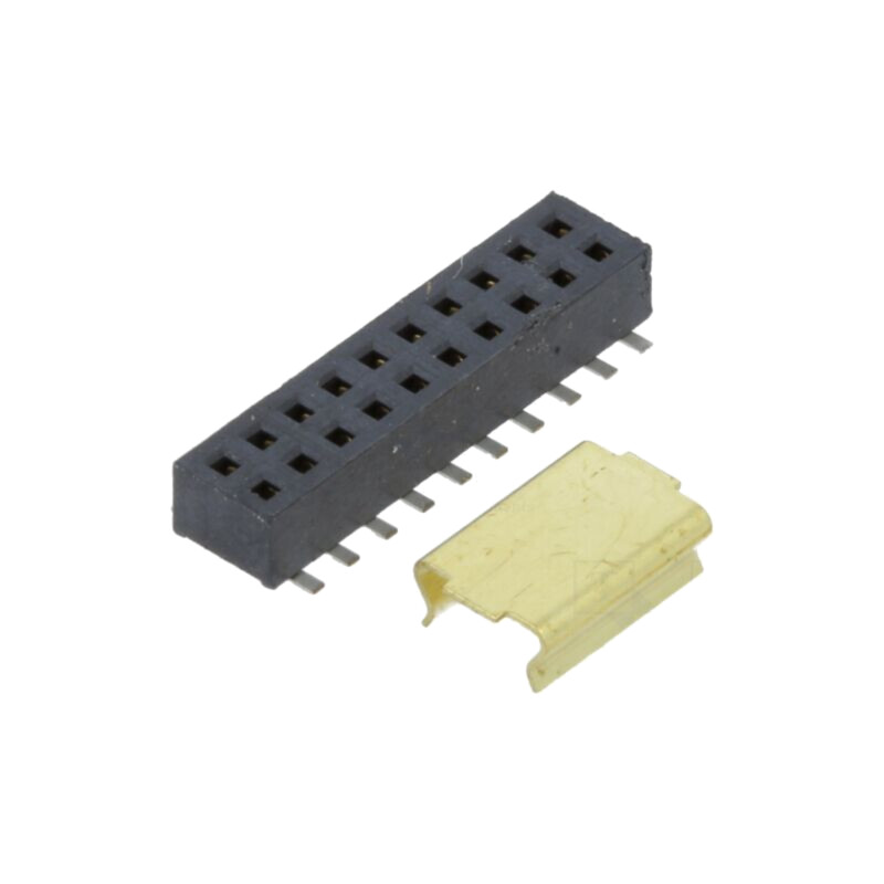 Conector: şiruri pini; mamă; PIN: 20; 1,27mm; gold flash; SMT; soclu
