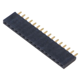 Conector: şiruri pini; mamă; PIN: 16; 2,54mm; aurit; THT; soclu