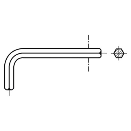 Cheie; imbus; HEX 10mm; Lung.tot: 112mm; DIN 911; oţel