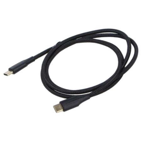 Cablu; USB 2.0; USB C mufă,din ambele părţi; nichelat; 1m; negru
