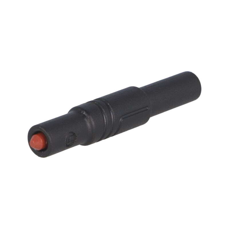 Conector: banană 4mm; mufă; 24A; 1kVDC; neagră; cu izolaţie; 3mΩ