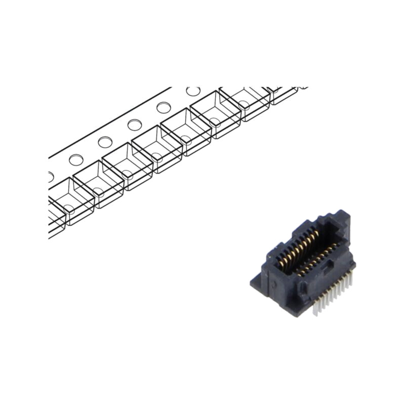 Conector: PCB-PCB; mamă; PIN: 10; 0,4mm; SS4; aurit; SMT; soclu; 1,6A