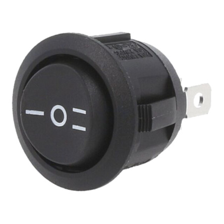 ROCKER; SP3T; Poz: 3; ON-OFF-ON; 10A/28VDC; neagră; fără; RA; UL94V-2
