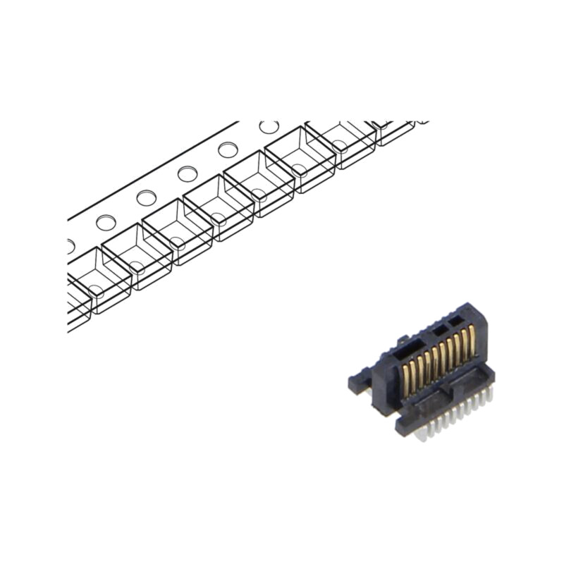Conector: PCB-PCB; tată; PIN: 10; 0,4mm; ST4; aurit; SMT; soclu; 1,6A Conector: PCB-PCB; tată; PIN: 10; 0,4mm; ST4; aurit; SMT; soclu; 1,6A