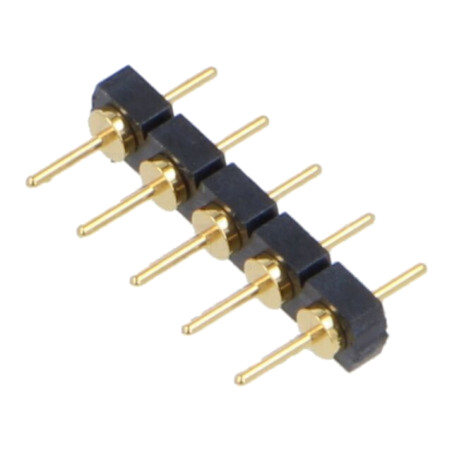 Conector: şiruri pini; tată; PIN: 5; 2,54mm; aurit; THT; şir pini