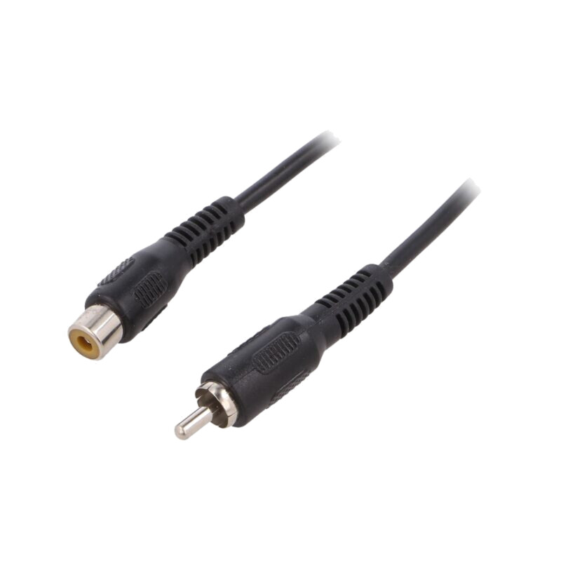 Cablu; RCA soclu,RCA mufă; 10m; negru