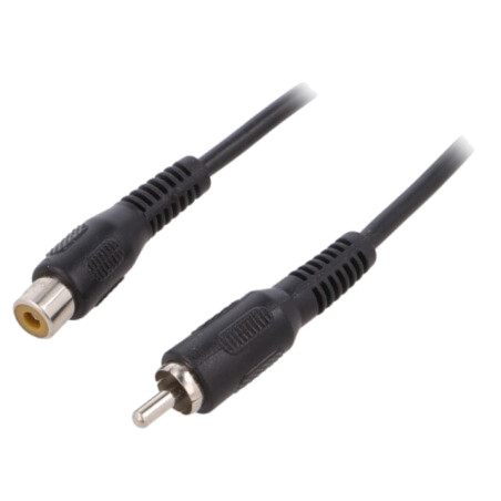 Cablu; RCA soclu,RCA mufă; 10m; negru
