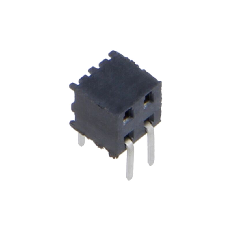 Conector: şiruri pini; mamă; PIN: 4; 2mm; aurit; THT; soclu; în unghi