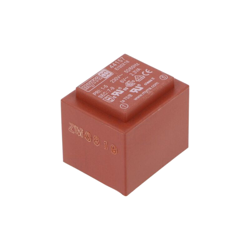 Transformator: încapsulat; 2,3VA; 230VAC; 6V; 383mA; PCB Transformator: încapsulat; 2,3VA; 230VAC; 6V; 383mA; PCB