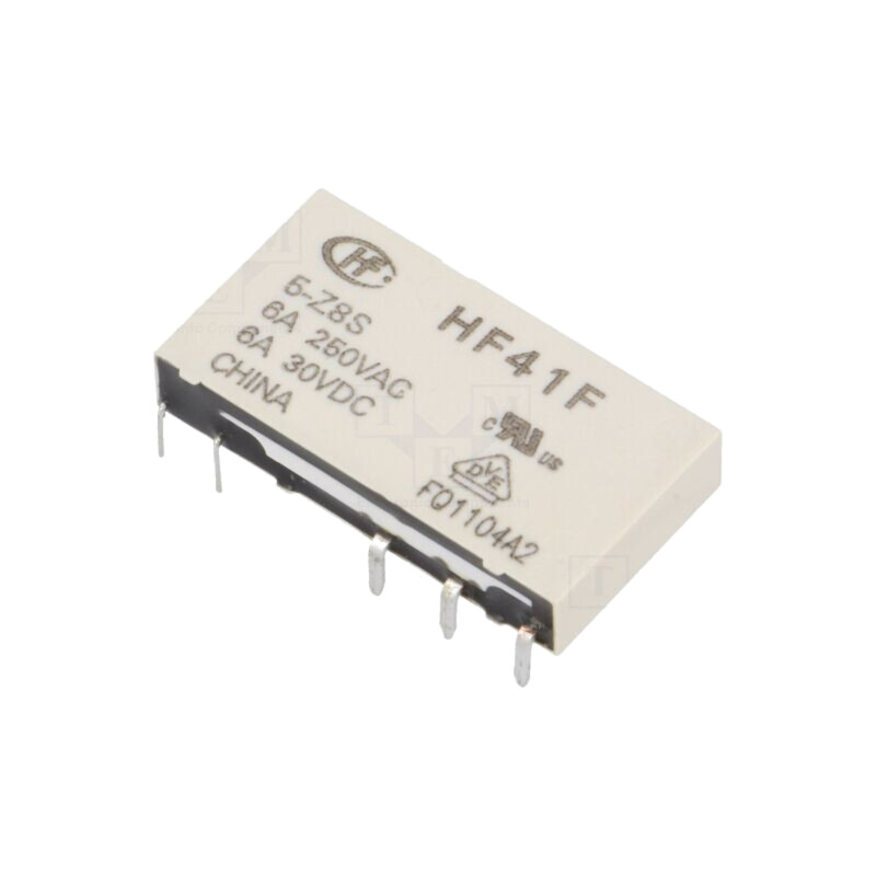 Releu: electromagnetic; SPDT; Ubobină: 5VDC; 6A; 6A/250VAC; HF41F