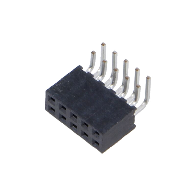 Conector: şiruri pini; mamă; PIN: 10; 2mm; gold flash; THT; soclu