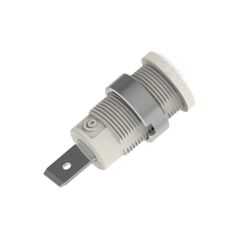 Conector: banană 4mm; soclu; 36A; 1kV; albă; nichelat; cu izolaţie
