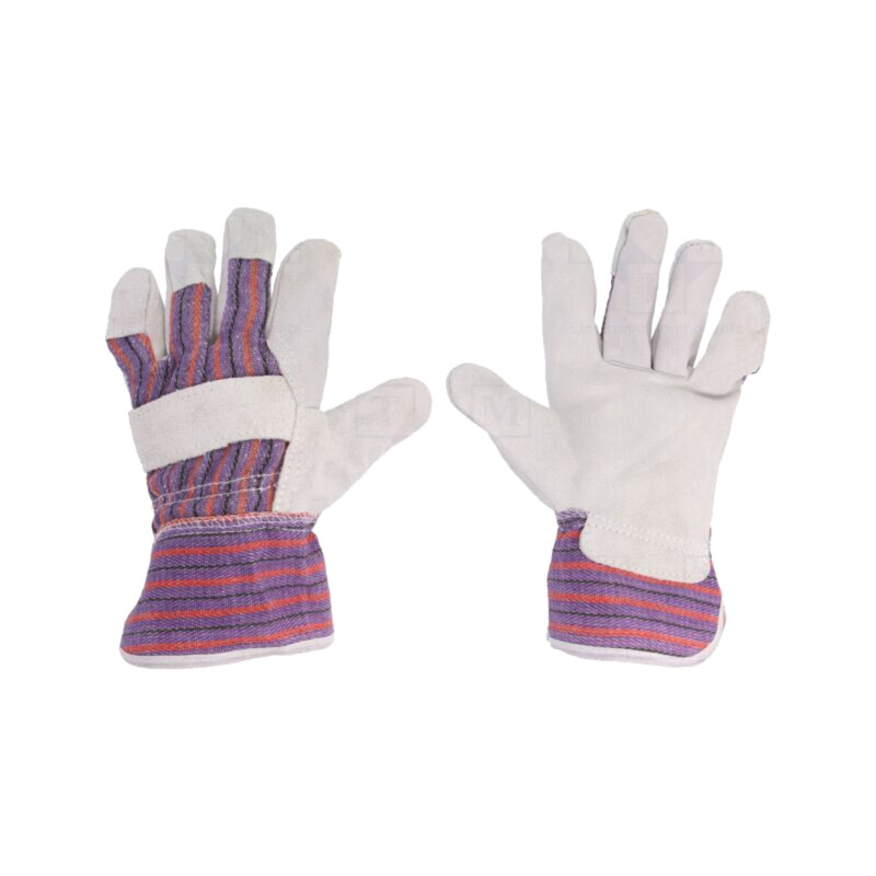 Mănuşi de protecţie; Dimensiune: 10; bumbac,piele naturală Mănuşi de protecţie; Dimensiune: 10; bumbac,piele naturală