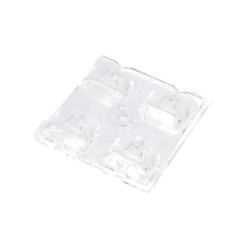 Lentilă LED; pătrată; transparentă; LED CREE,LED TOSHIBA; H: 7mm