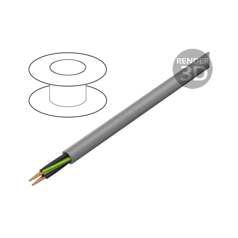 Cablu; ÖLFLEX® SMART 108; 5G1,5mm2; neecranat; 300V,500V; Cu; gri