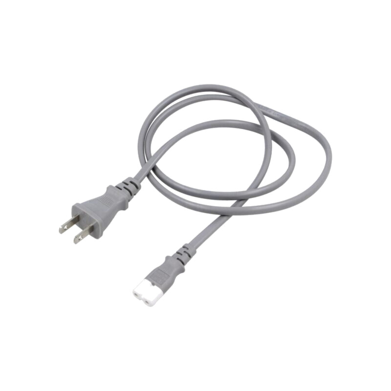 Cablu; 2x0,75mm2; IEC C7 mamă,JIS 8303 mufă; PVC; 1m; gri; 7A; 125V