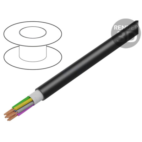 Cablu; UNITRONIC® ROBUST; 8x0,25mm2; neecranat; 350V; Cu; litat
