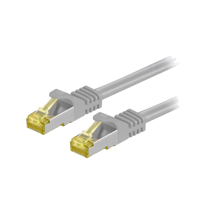 Patch cord; S/FTP; 6a; litat; Cu; LSZH; gri; 1m; 26AWG