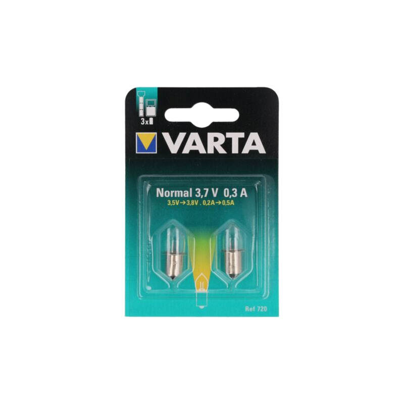 Lampă: miniaturală; P13,5s; 3,7V; 300mA; 2buc; blister Lampă: miniaturală; P13,5s; 3,7V; 300mA; 2buc; blister