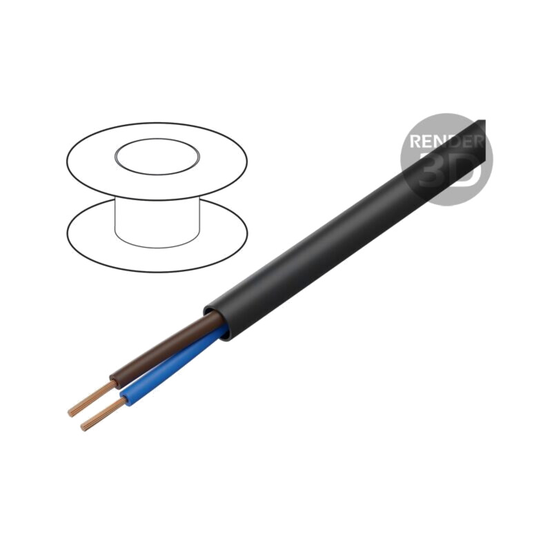 Cablu; ÖLFLEX® ROBUST 200; 2x1,5mm2; neecranat; 450V,750V; Cu