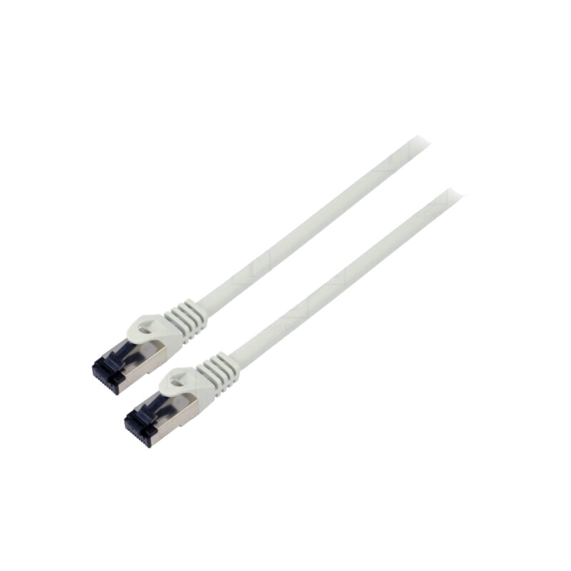 Patch cord; S/FTP; Cat 8.1; litat; Cu; LSZH; gri; 1m; 26AWG; Fire: 8