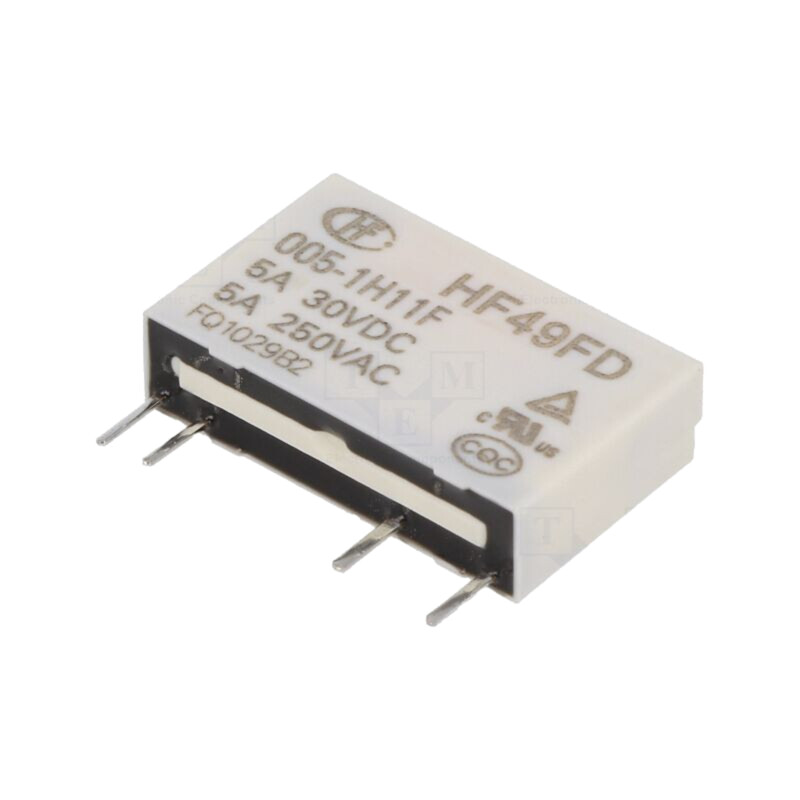 Releu: electromagnetic; SPST-NO; Ubobină: 5VDC; 5A; 5A/250VAC; PCB