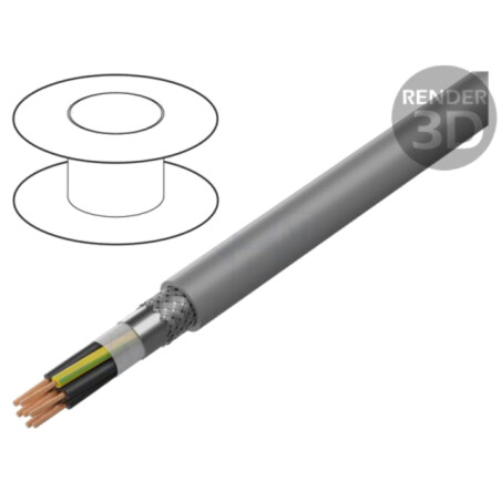 Cablu; BiT 500 (ST) CH B2ca; 5G0,75mm2; LSZH; gri; 300V,500V